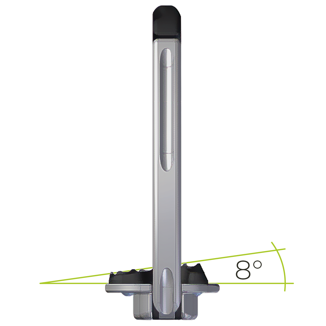 Fit 8 safety stirrups profile — concave pad and 8° inclination for jumping